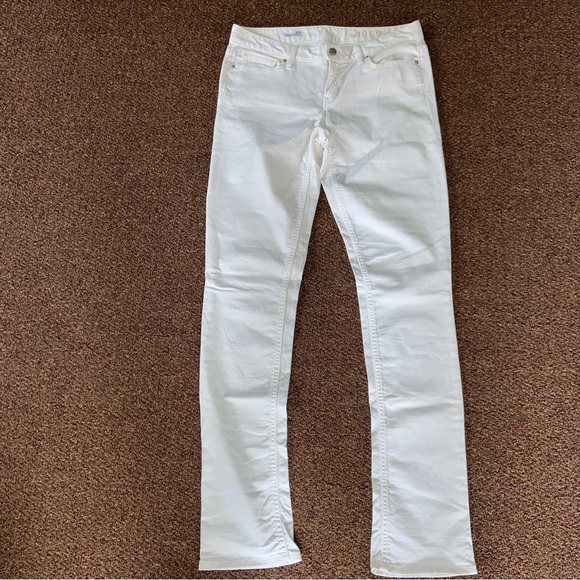GAP jeans 1969 always skinny in bright white: 29L. Clean like new but broken in. - Picture 1 of 8
